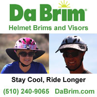 Cycling helmet visor brims